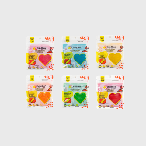 Natūralaus plastilino papildymas - 6 spalvos