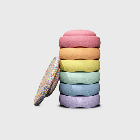 Stapelstein Rainbow Set pastel - balansavimo akmenukų rinkinys pastelė