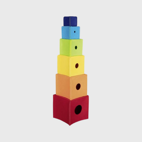 Rainbow cube tower | 6 boxes