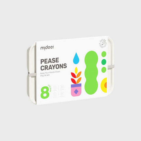 Beeswax crayons bean shape - 8 colors