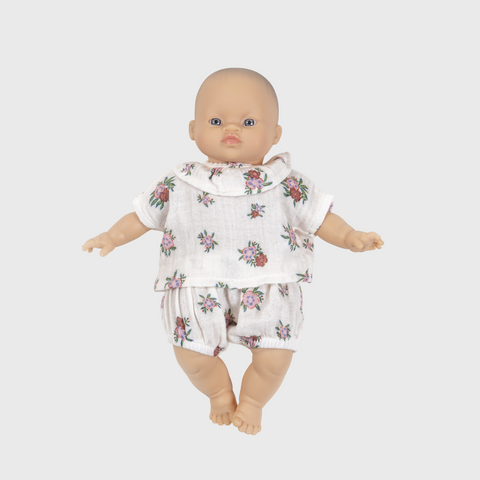 Minikane Baby rūbai - kostiumėlis gėlėtas