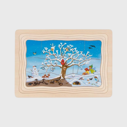 Multi-layered puzzle - seasons of the year