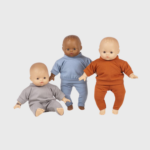 Minikane Baby rūbai - dviejų dalių kostiumėlis pilkas