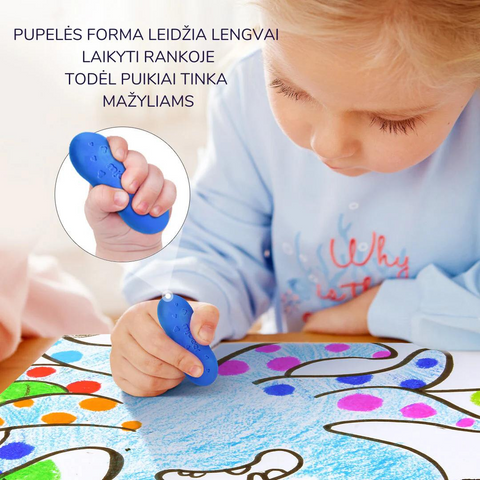Beeswax crayons bean shape - 8 colors