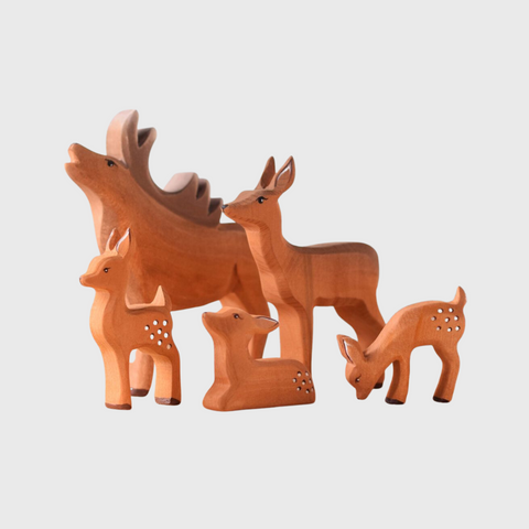 Deer family - handmade