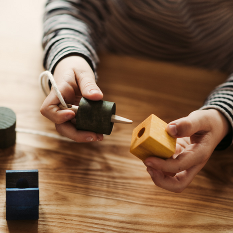 Wooden needle for sewing