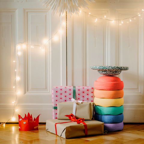 LIMITED Stapelstein Rainbow Blush Special - balansavimo akmenukų rinkinys vaivorykštė