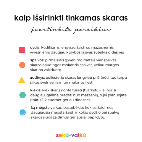 7 skarelių rinkinys (43x43) - vaivorykštė
