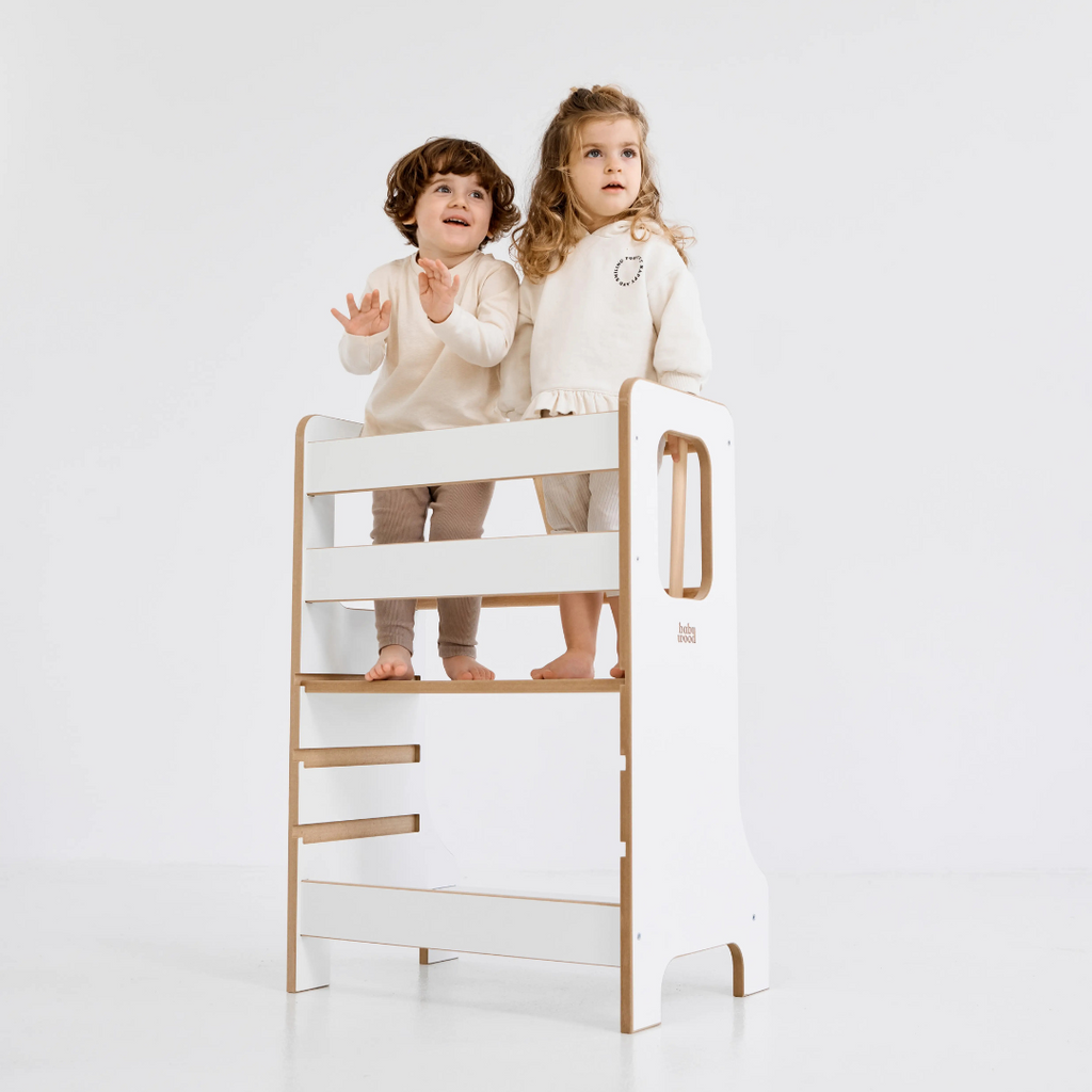 Dvigubas Montessori bokštelis - 6 spalvos dovanos nuotrauka