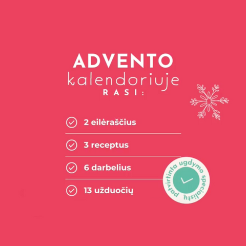 advento kalendorius užduočių vaikams veiklų kalendorius vaikiškas seku vaiku