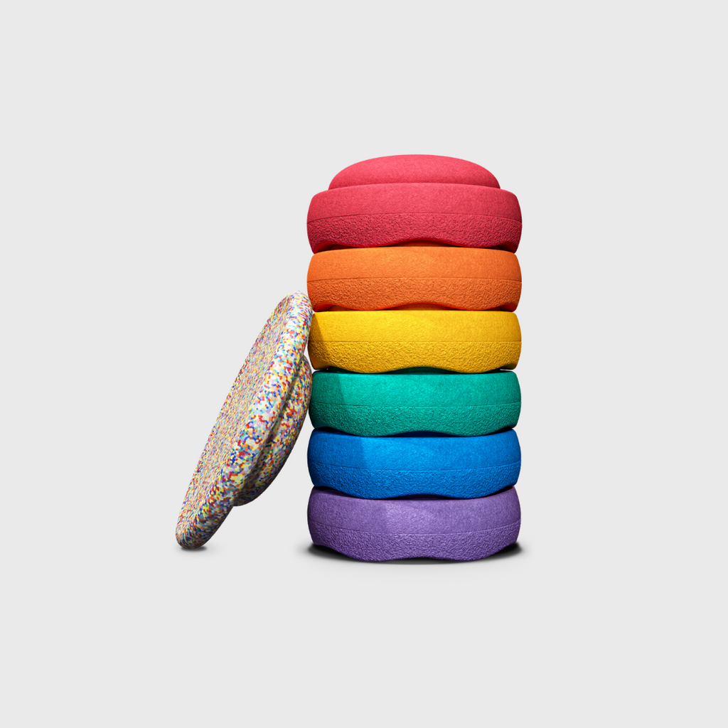 Stapelstein Rainbow Set classic - balansavimo akmenukų rinkinys vaivorykštė dovanos nuotrauka