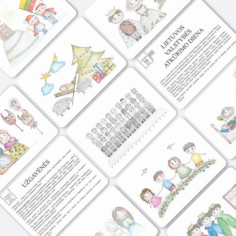 Mokomosios kortelės - Lietuvos šventės ir atmintinos dienos