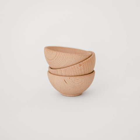 Wooden bowls, 3 pcs