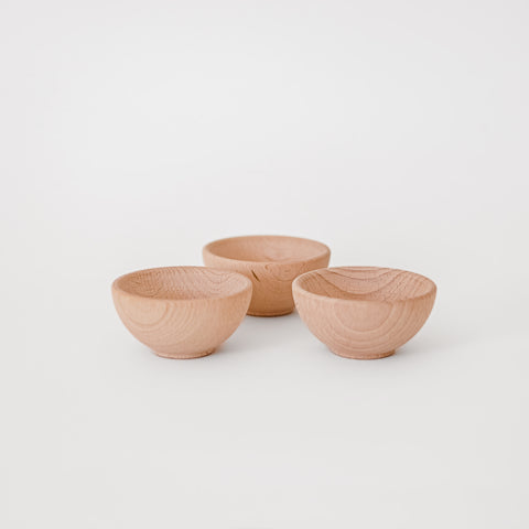 Wooden bowls, 3 pcs