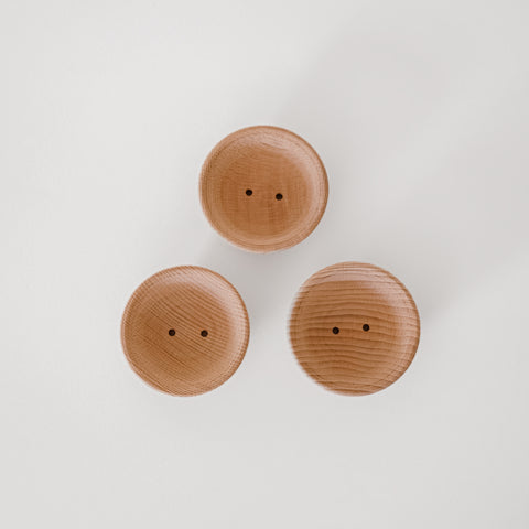 Wooden bowls, 3 pcs