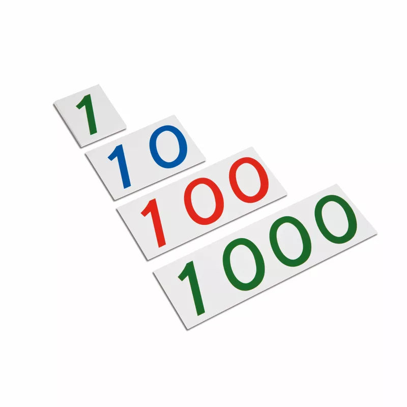 Didelės skaičių kortelės 1–1000: plastikinės