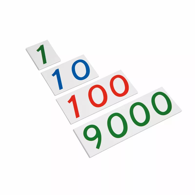 Didelės skaičių kortelės 1–9000: plastikinės