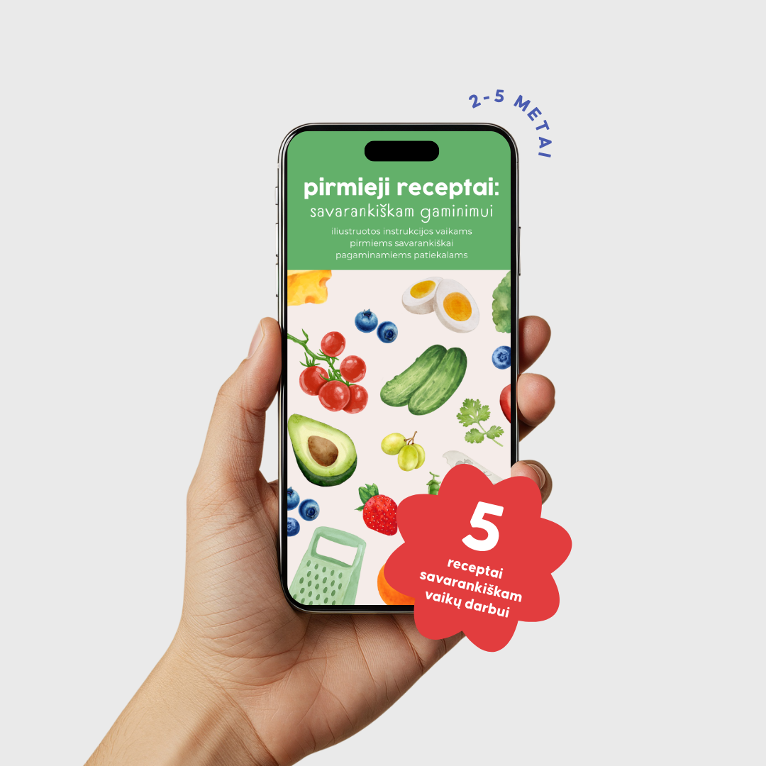 Pirmieji receptai: savarankiškam gaminimui | 2-5 metai