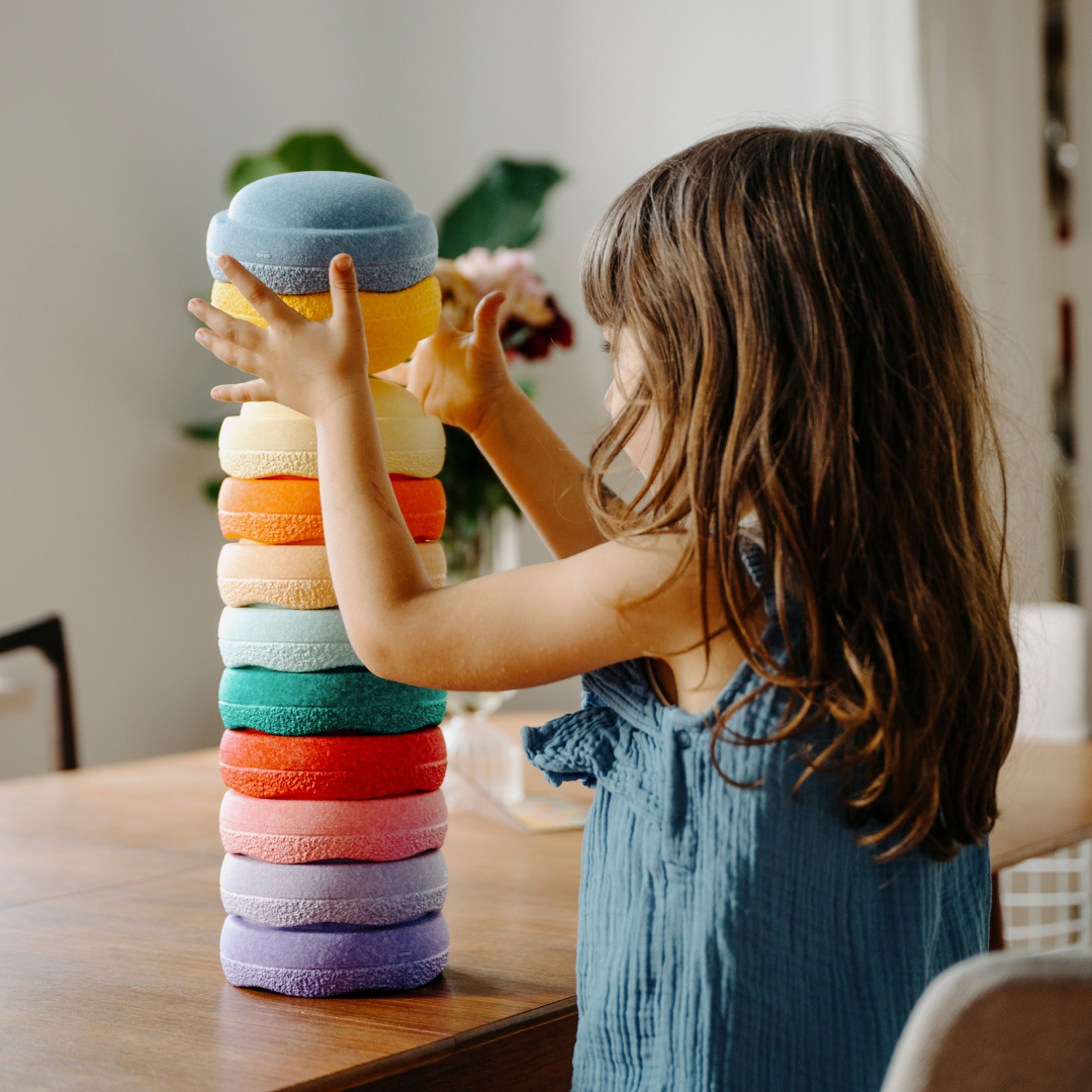 PREORDER Stapelstein Mini akmenukai - vaivorykštės rinkinys