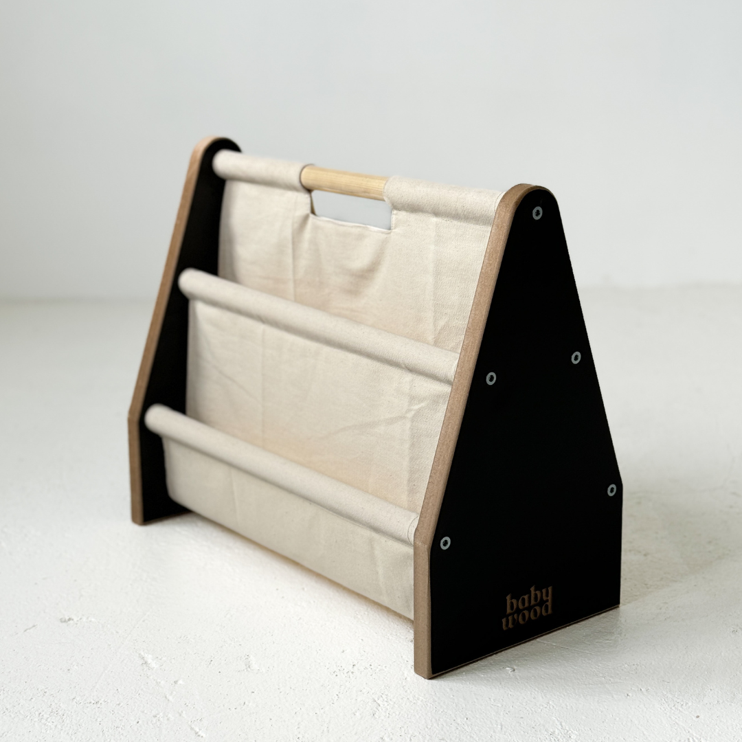 Mini dvipusė knygų lentyna - 3 spalvos