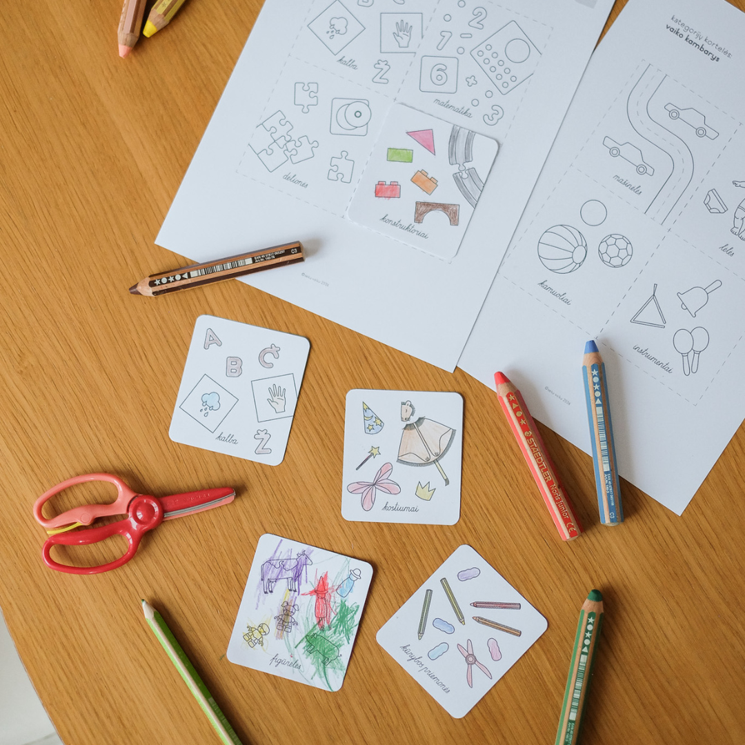 Užduotėlių rinkinys - tvarką palaikančios kategorijų kortelės