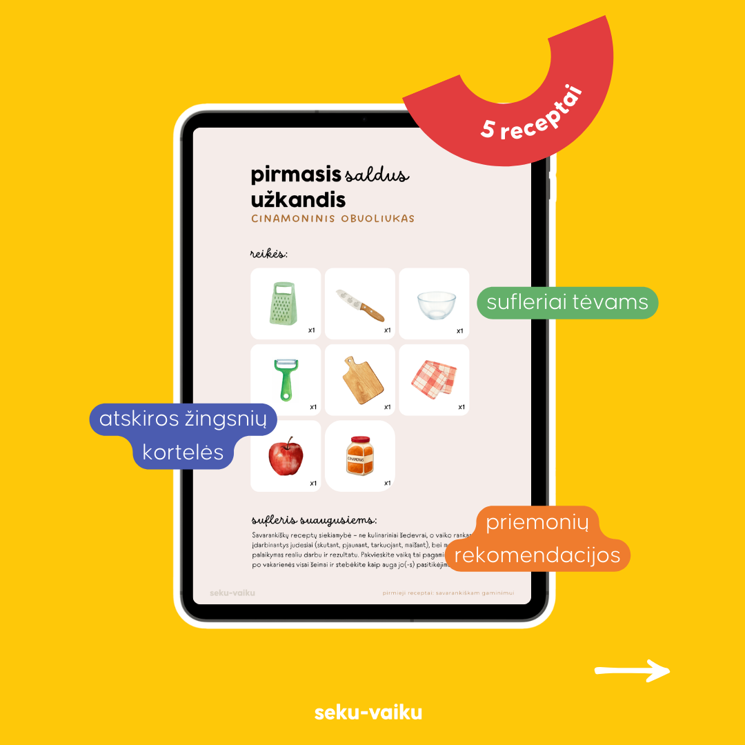 Rinkinys savarankiškumui virtuvėje