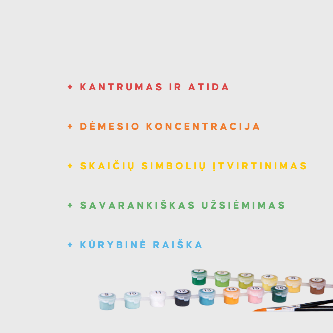 Tapymas pagal skaičius | Sodai