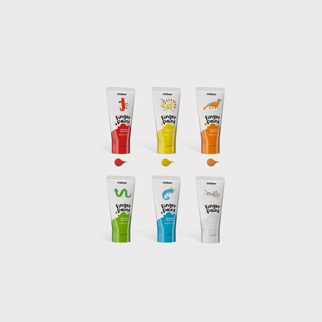 Dažai piešimui pirštais - 6 spalvos