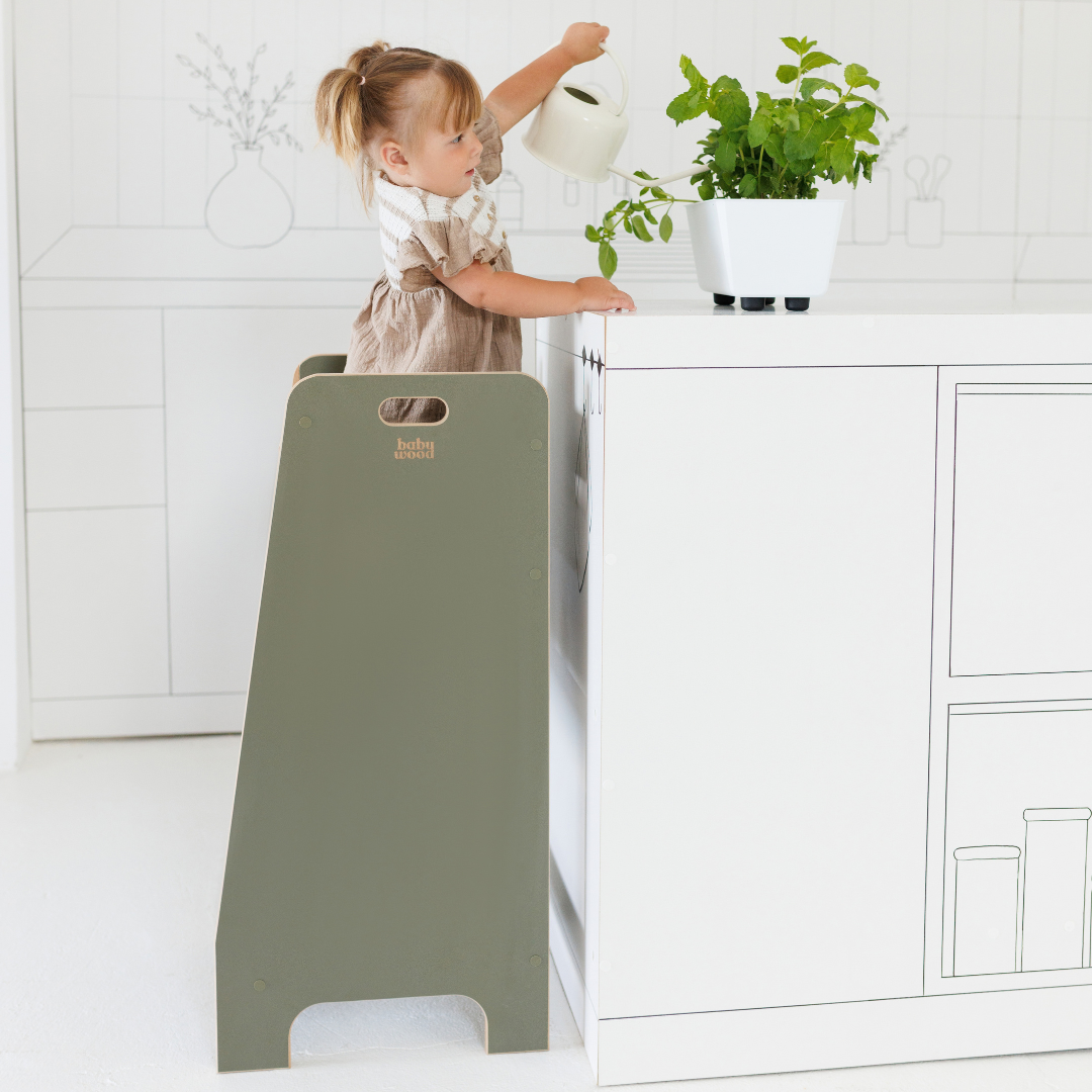 Montessori virtuvės bokštelis - 6 spalvos