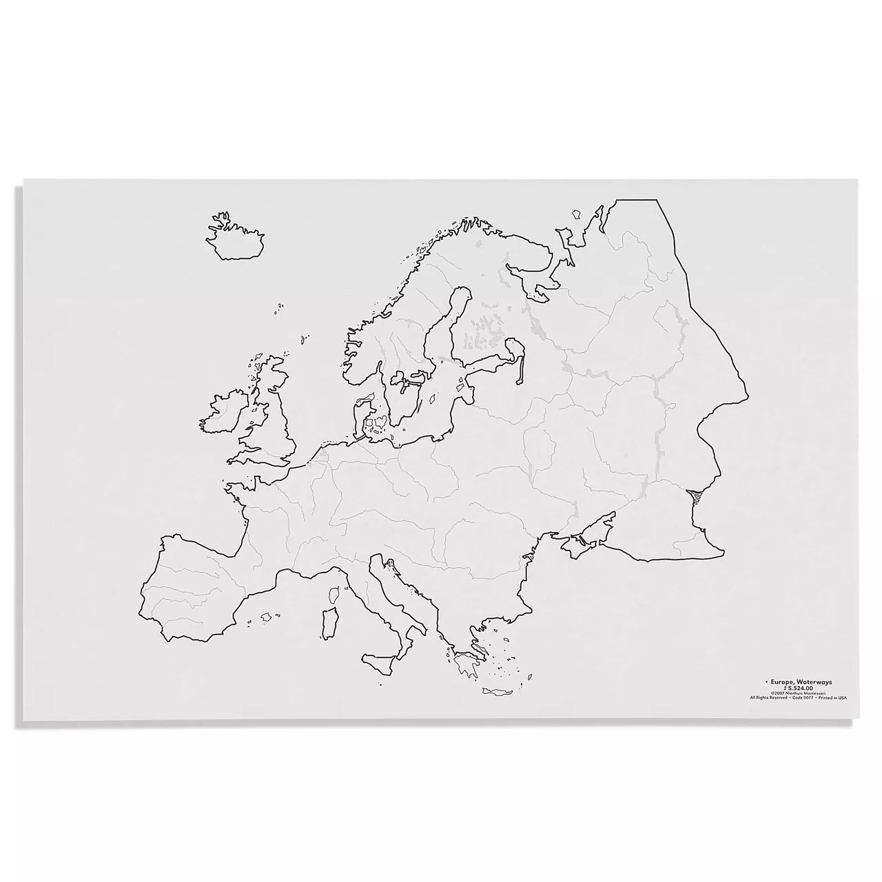 Europa: vandens keliai (50 vnt.)