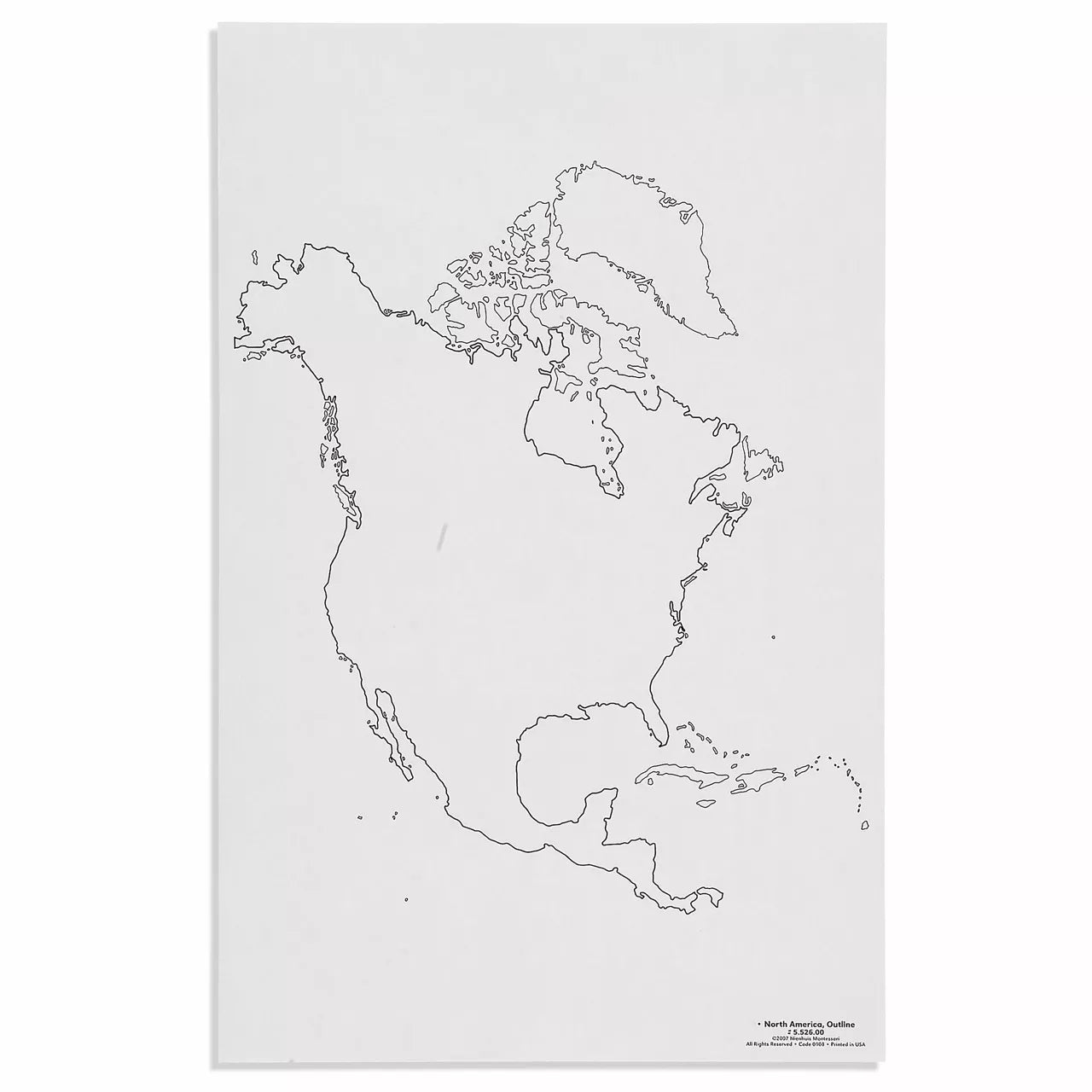Šiaurės Amerika: kontūras (50 vnt.)