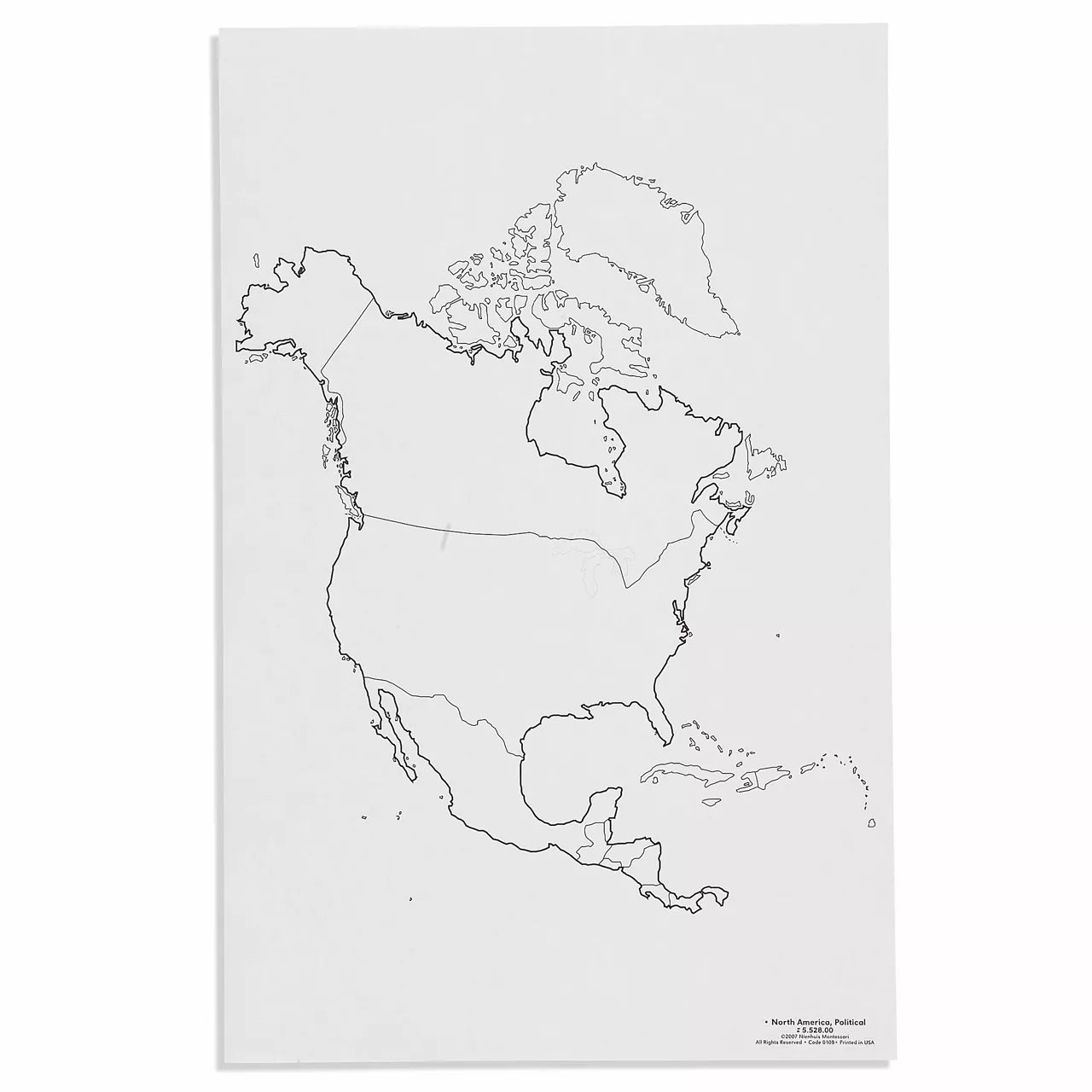 Šiaurės Amerika: politinis (50 vnt.)