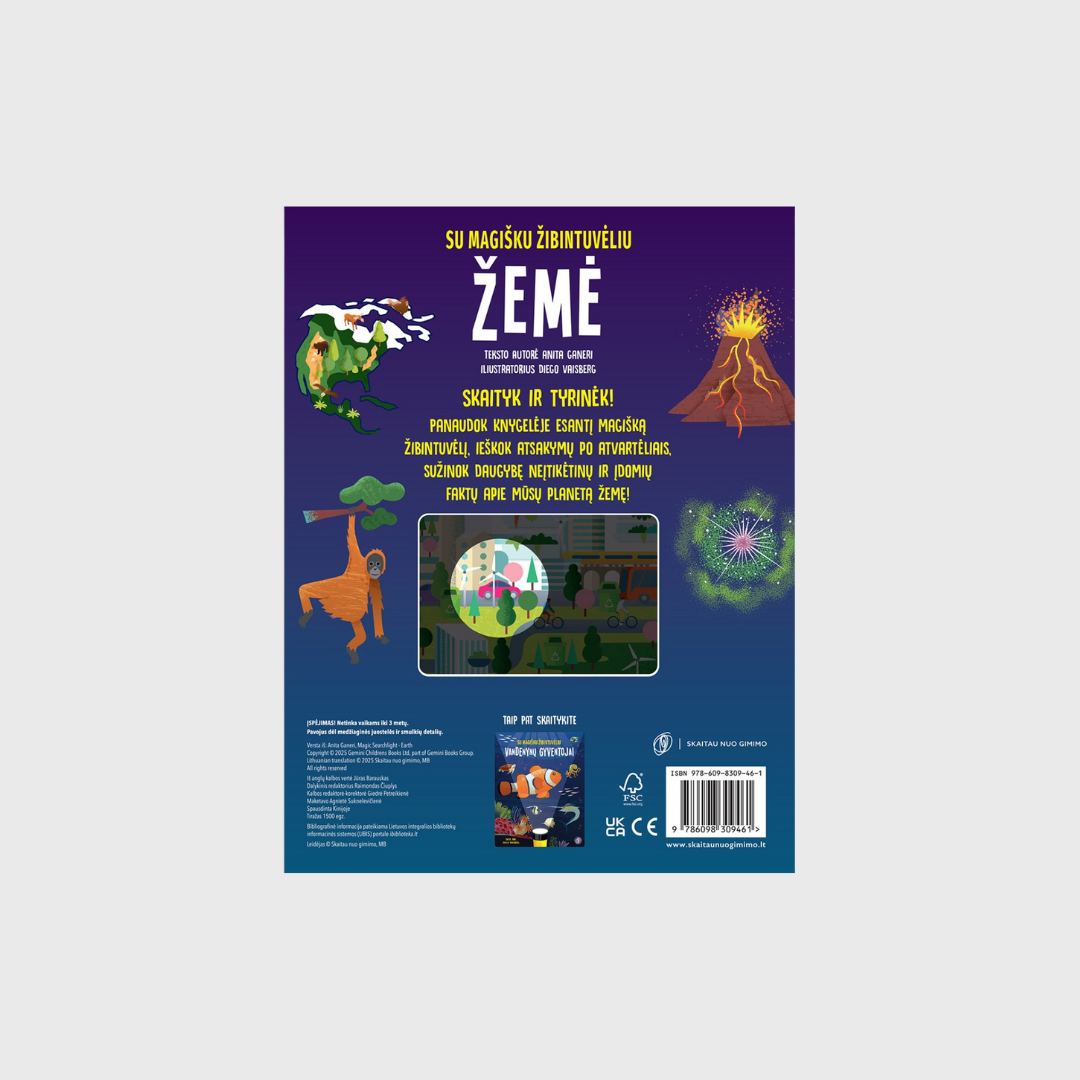 Žemė | Knyga su magišku žibintuvėliu