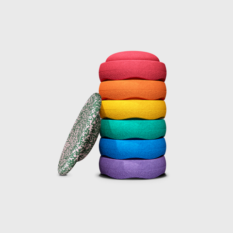 LIMITED Stapelstein Rainbow Blush Special - balansavimo akmenukų rinkinys vaivorykštė