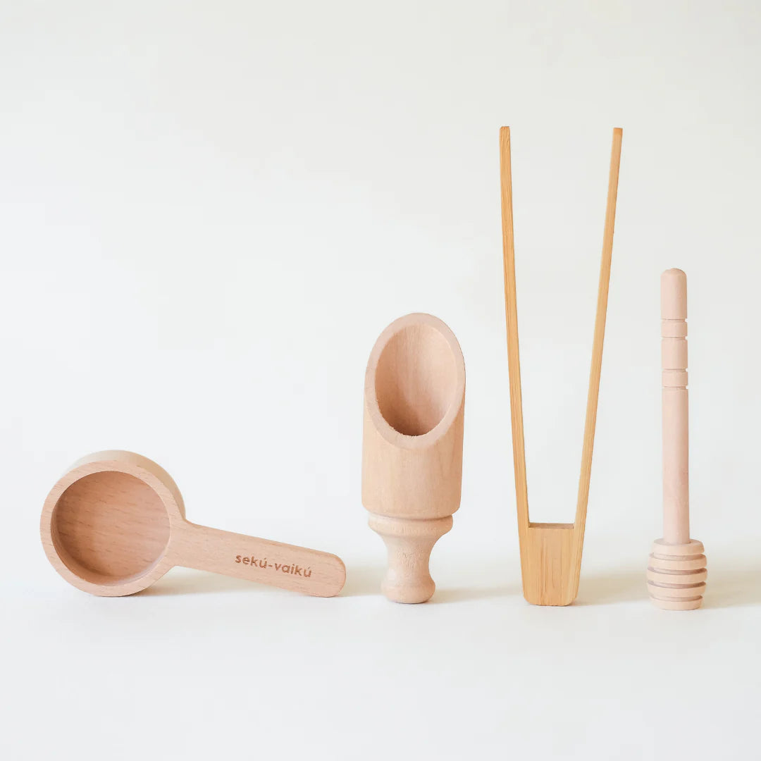 Įrankiai smulkiajai motorikai - DIDELI + vilnos kamuoliukai