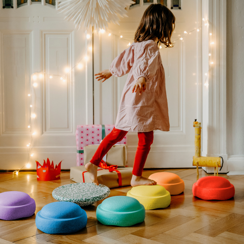 LIMITED Stapelstein Rainbow Blush Special - balansavimo akmenukų rinkinys vaivorykštė
