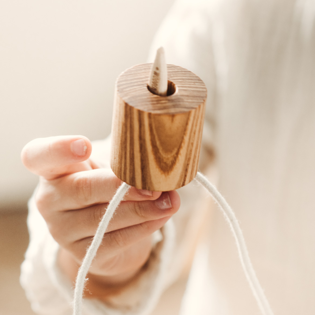 Wooden needle for sewing