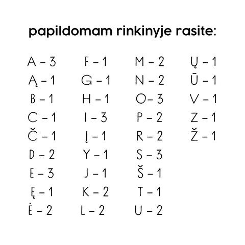 Dėlionė - Lietuviška abėcėlė