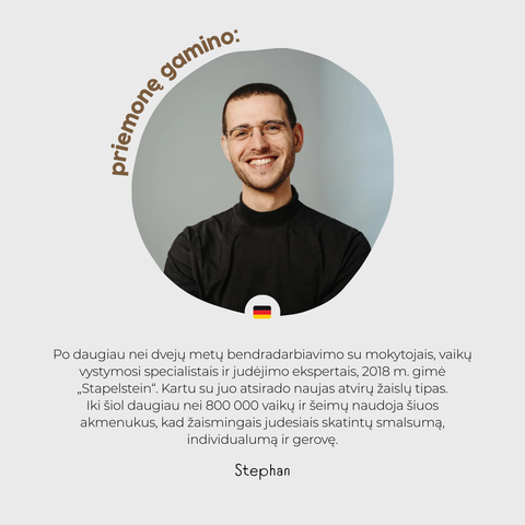 Stapelstein Rainbow Set classic - balansavimo akmenukų rinkinys vaivorykštė
