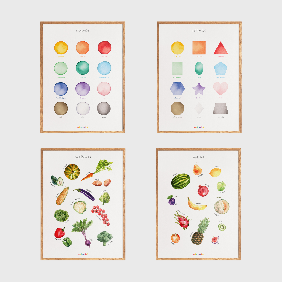 Atsispausdink pats: 4 plakatų rinkinys