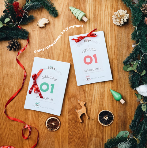 Atsispausdink pats: Žaliasis gerų darbų kalendorius 2025 | 4-8 metai