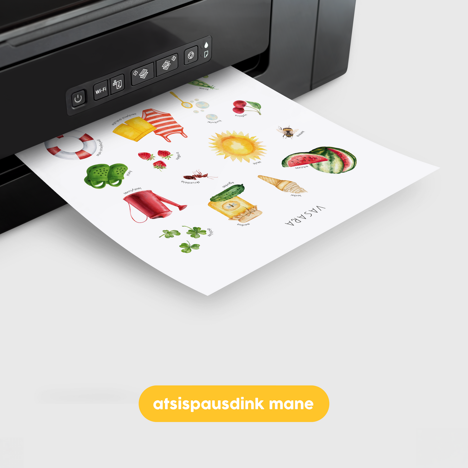 Atsispausdink pats: plakatas VASARA