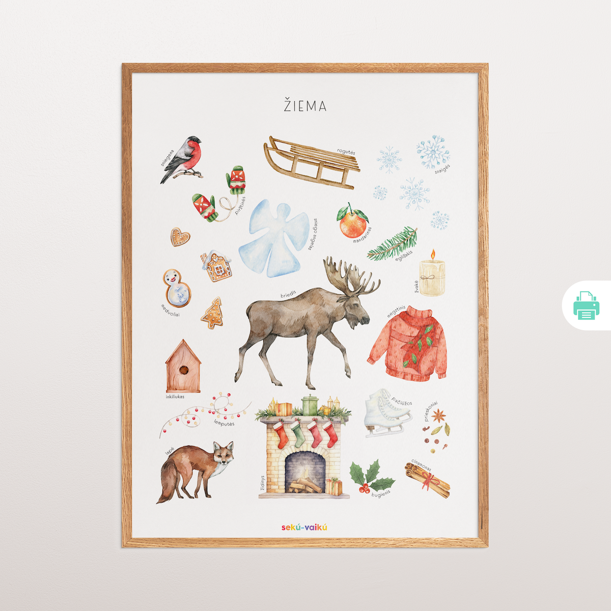 Atsispausdink pats: plakatas ŽIEMA