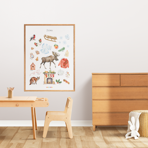 Žiema - plakatas ant drobės