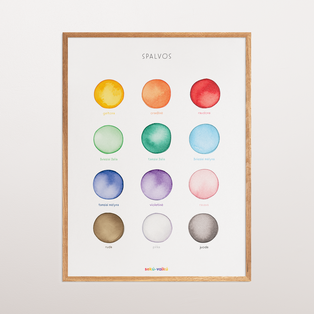 Spalvos - plakatas ant drobės
