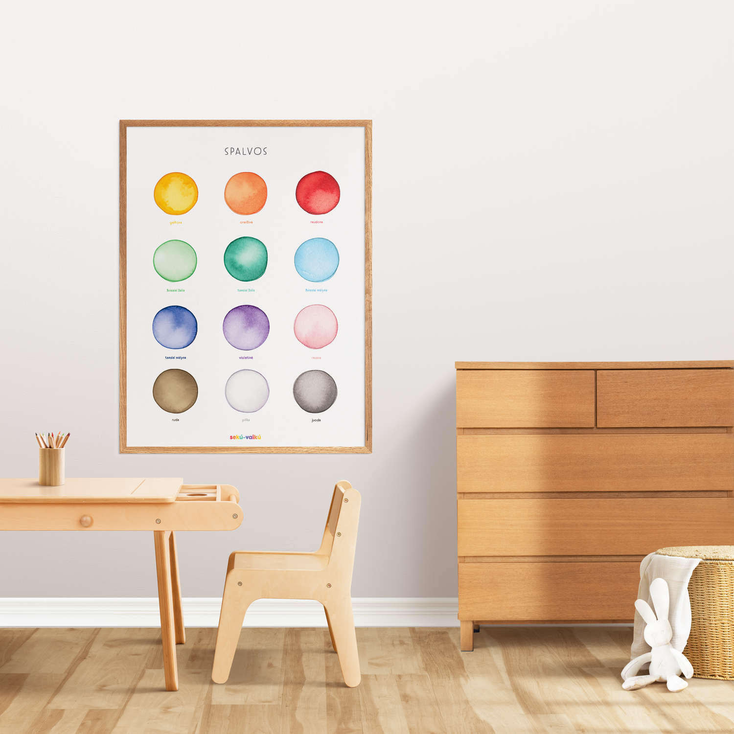Spalvos - plakatas ant drobės