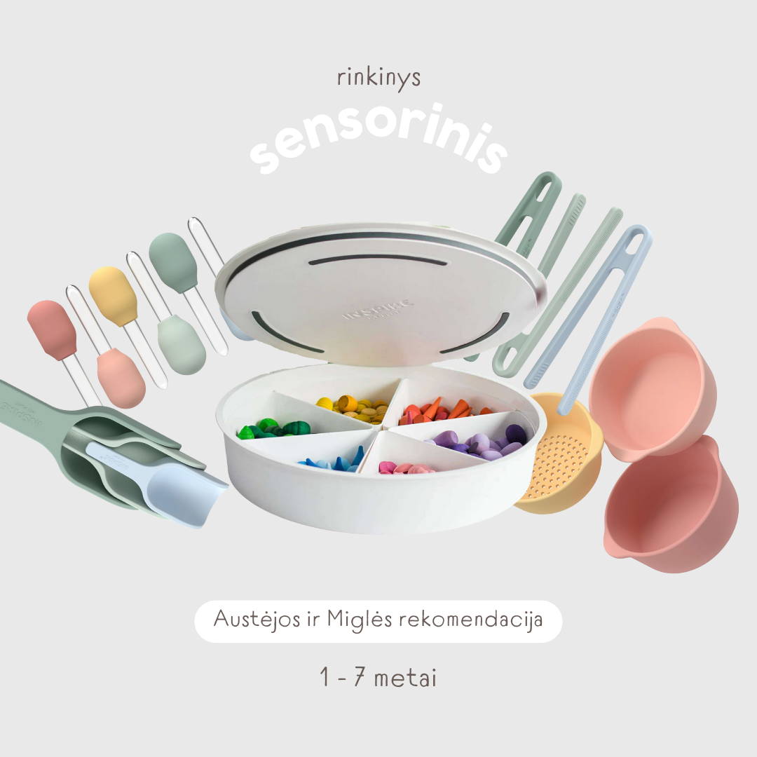 Sensorinis rinkinys PlayTray sandarus padėklų komplektas + priedai