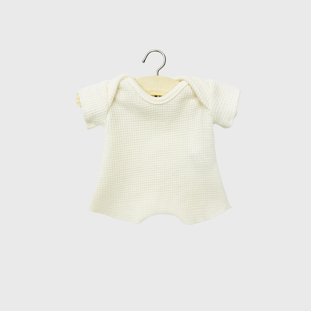 Minikane Baby clothing - short jumpsuit in ecru