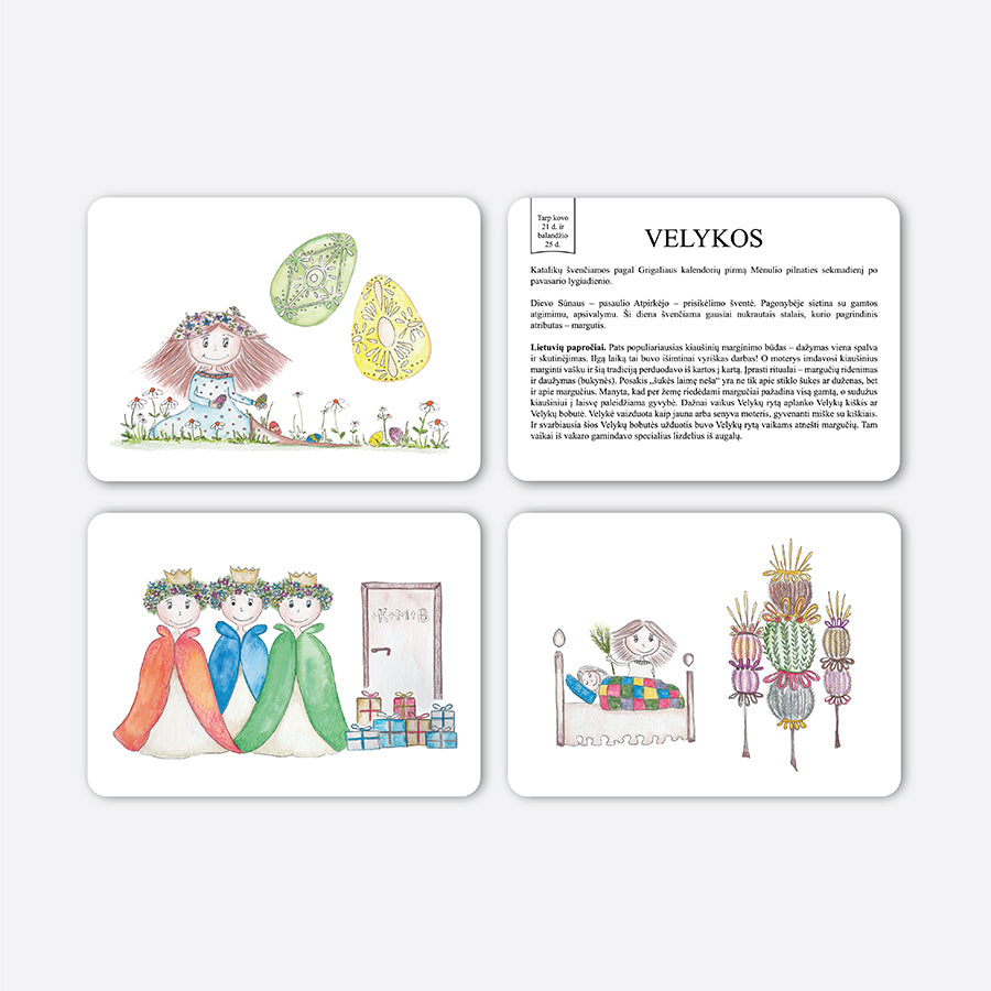 Mokomosios kortelės - Lietuvos šventės ir atmintinos dienos