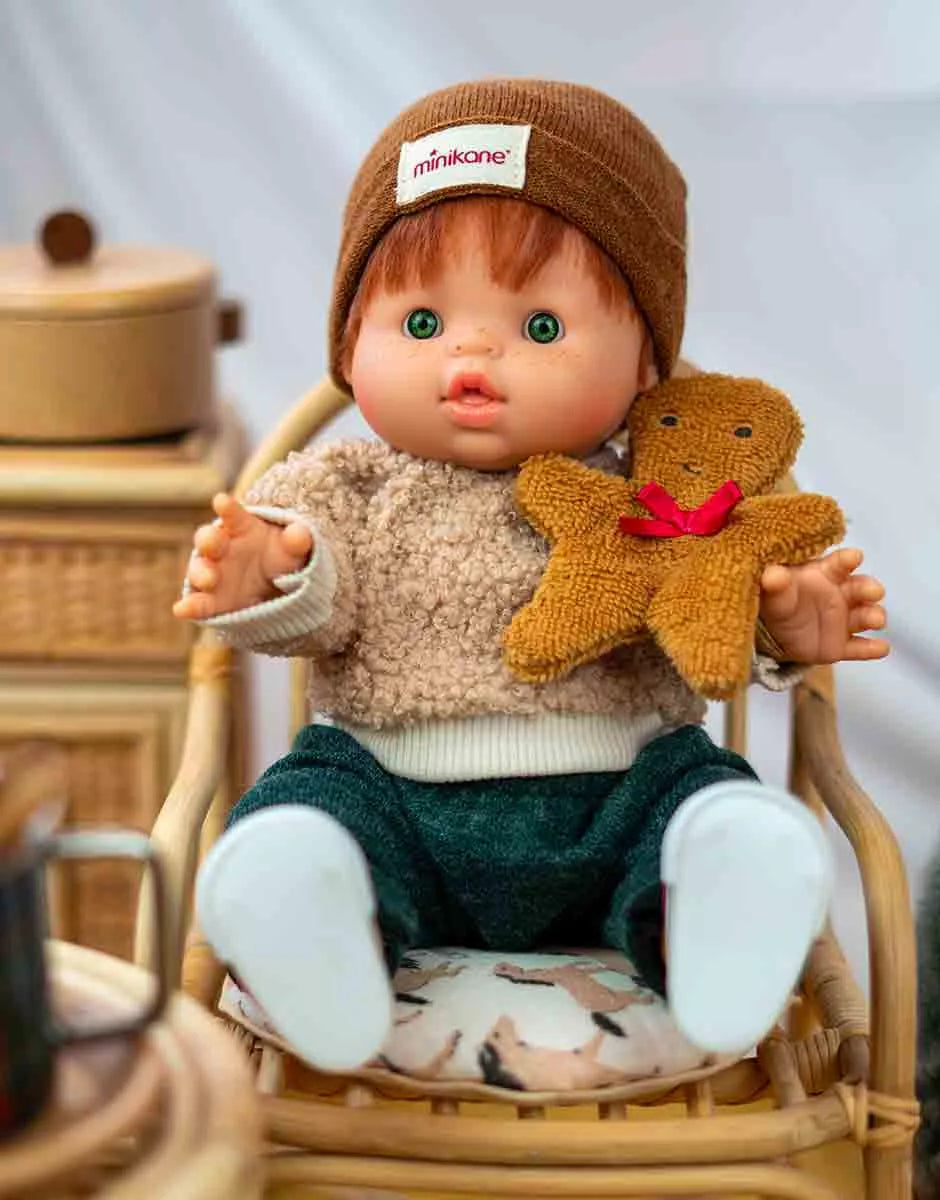 Minikane 34-37 cm. Clothes - underwear set, brown